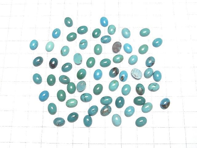 [Video]Turquoise AAA- Oval Cabochon 8x6mm 5pcs