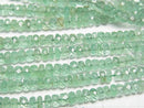 High Quality Colombia Emerald AAA ++ Faceted Button Rondelle 1/4 or 1strand beads (aprx.15inch / 36cm)