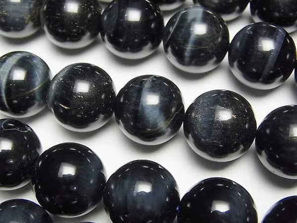 [Video] Natural Blue Tiger's Eye AA++ Round 14mm half or 1strand beads (aprx.14inch/35cm)