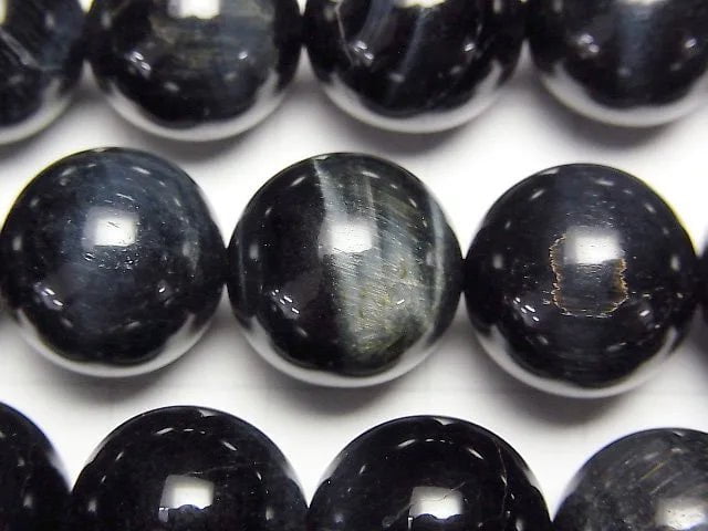 [Video] Natural Blue Tiger's Eye AA++ Round 14mm half or 1strand beads (aprx.14inch/35cm)