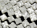 [Video] High-quality White Shell (Silver-lip Oyster) Clover (Both Side Finish) 9x9x4mm 1/4 or 1-strand beads (approx. 15 inches/38 cm)