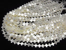 [Video] High quality white Shell Cross 8x8x3mm 1/4 or 1strand beads (aprx.15inch/38cm)