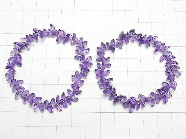 [Video]High Quality Amethyst AAA- Oval Faceted 7x5x3mm 1/4strands -Bracelet