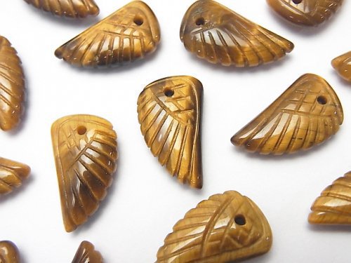 Angel Wing, Tiger's Eye Gemstone Beads