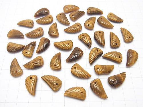 3pcs $5.79! Yellow Tiger's Eye AAA Angel Wing 18 x 10 mm 3 pcs