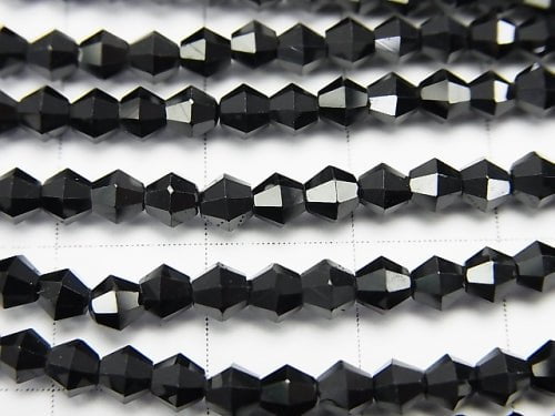 High Quality Black Spinel AAA - 16Faceted 4mm 1strand beads (aprx.15inch / 37cm)