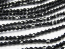 High Quality Black Spinel AAA - 16Faceted 4mm 1strand beads (aprx.15inch / 37cm)