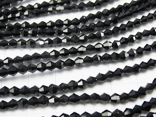 High Quality Black Spinel AAA - 16Faceted 4mm 1strand beads (aprx.15inch / 37cm)