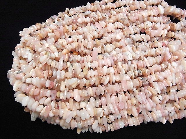 [Video]Pink Opal AA++ Chips (Small Nugget ) 1strand beads (aprx.31inch/78cm)