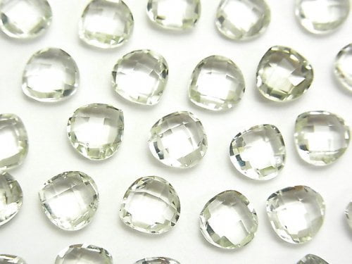 Chestnut Shape, Green Amethyst, Undrilled Gemstone Beads