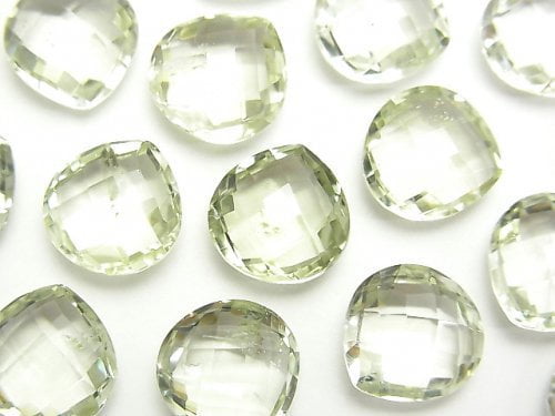 Chestnut Shape, Green Amethyst, Undrilled Gemstone Beads