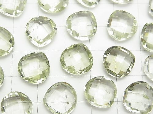 High Quality Green Amethyst AAA - AAA - Undrilled Chestnut Shape 12 x 12 x 6 mm 3 pcs $9.79!