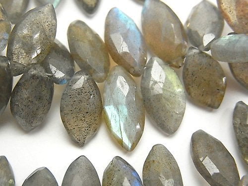 Faceted Briolette, Labradorite, Marquise Gemstone Beads