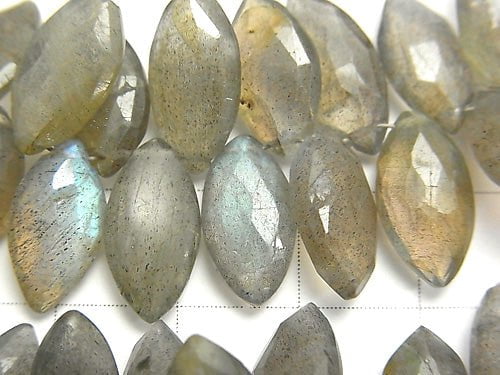 High Quality Labradorite AA++ Marquise  Faceted Briolette  half or 1strand beads (aprx.7inch/18cm)