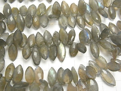 High Quality Labradorite AA++ Marquise  Faceted Briolette  half or 1strand beads (aprx.7inch/18cm)