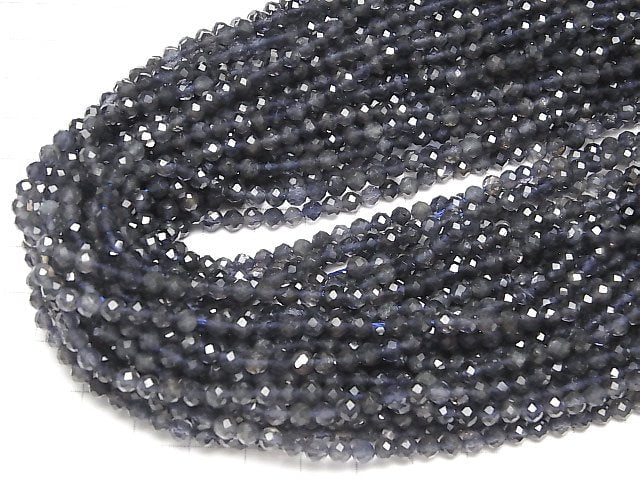 High Quality!  Iolite AA Faceted Round 4mm  1strand beads (aprx.15inch/36cm)