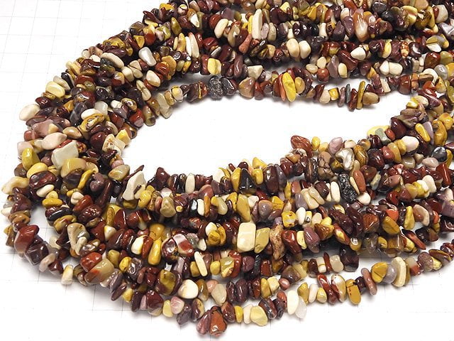 [Video] Mookaite Chips (Small Nugget) 1strand beads (aprx.31inch / 78cm)