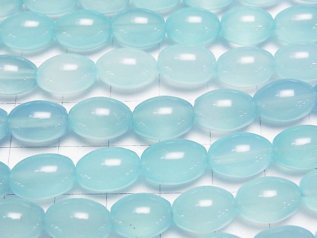 Sea Blue Chalcedony AAA Rice 12 x 8 x 8 mm 1/4 or 1 strand beads (aprx.15 inch / 38 cm)