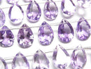 [Video]High Quality Amethyst AAA Pear shape Faceted 10x7mm half or 1strand (18pcs )
