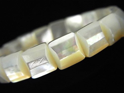 Accessories, Bracelet, Mother of Pearl (Shell Beads), Rectangle Pearl & Shell Beads