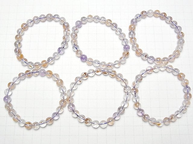 [Video] Cacoxenite in Quartz AAA Round 8, 10, 12 mm 1strand (Bracelet)