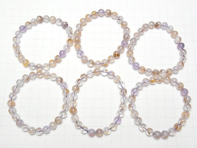 [Video] Cacoxenite In Quartz AAA- Round 8,10,12mm 1strand (Bracelet)