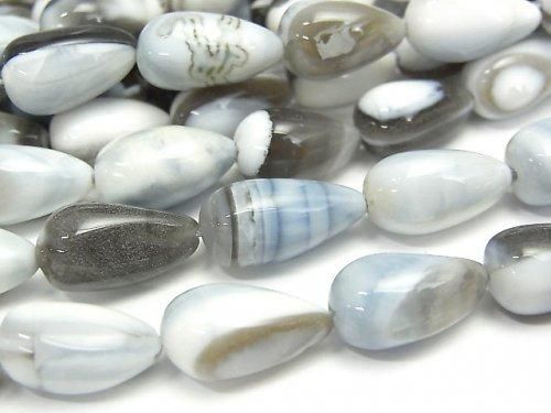 [Video]Strip blue opal AA++ Vertical Hole Drop (Smooth) half or 1strand beads (aprx.14inch/34cm)