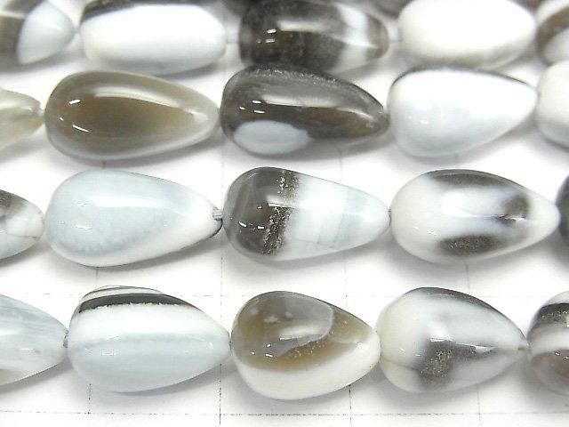 [Video]Strip blue opal AA++ Vertical Hole Drop (Smooth) half or 1strand beads (aprx.14inch/34cm)