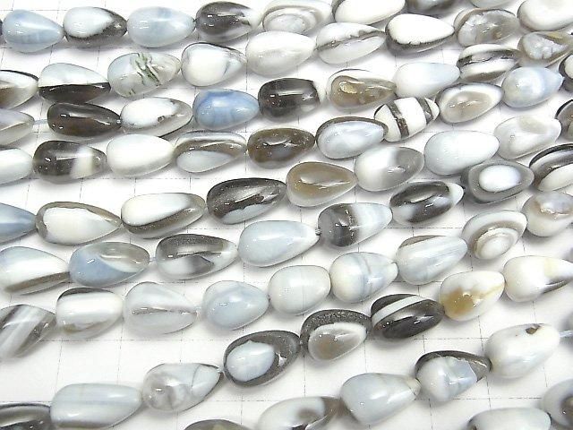 [Video]Strip blue opal AA++ Vertical Hole Drop (Smooth) half or 1strand beads (aprx.14inch/34cm)