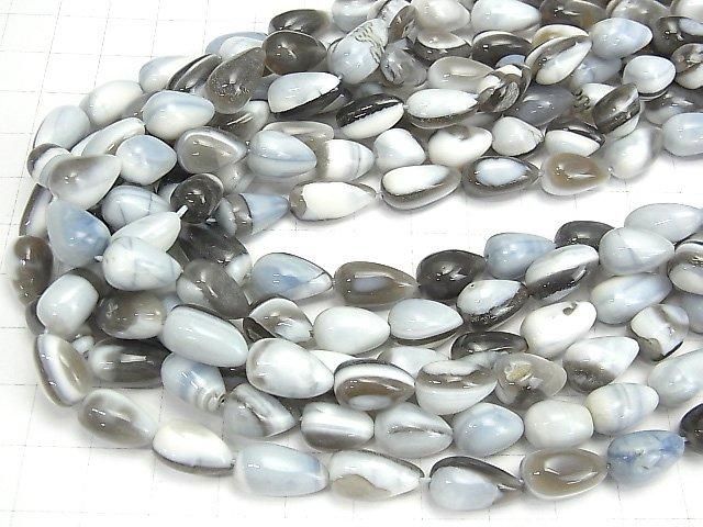 [Video]Strip blue opal AA++ Vertical Hole Drop (Smooth) half or 1strand beads (aprx.14inch/34cm)