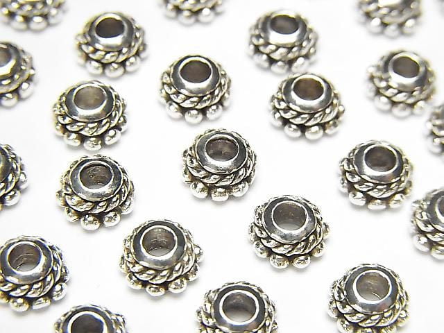 Silver925  Rondelle 6x6x3mm 2pcs