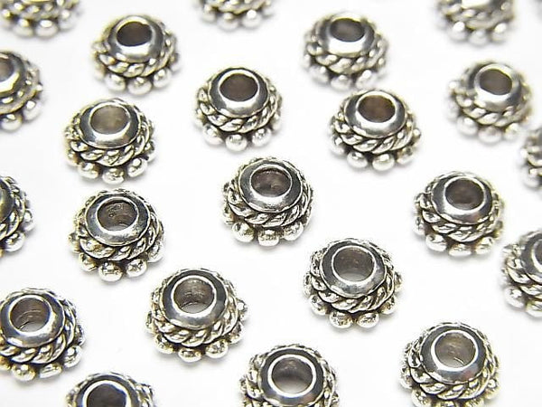 Silver925  Rondelle 6x6x3mm 2pcs