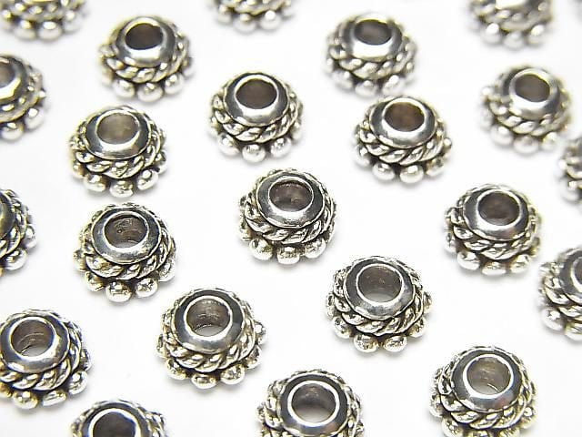 Silver925  Rondelle 6x6x3mm 2pcs
