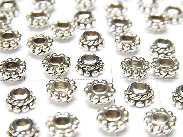 Silver925  Rondelle 6x6x3mm 2pcs