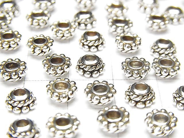 Silver925  Rondelle 6x6x3mm 2pcs