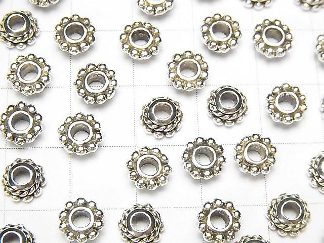 Silver925  Rondelle 6x6x3mm 2pcs