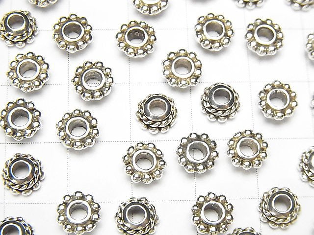 Silver925  Rondelle 6x6x3mm 2pcs