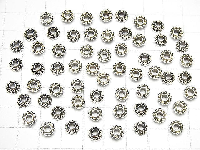 Silver925  Rondelle 6x6x3mm 2pcs