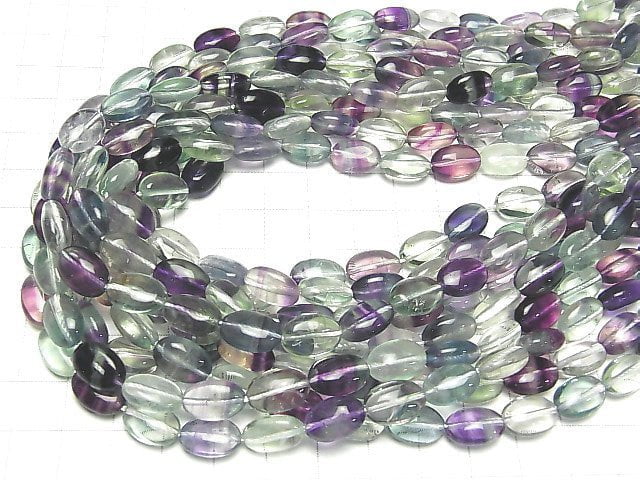 [Video] Multicolor Fluorite AA++ Oval 12x8mm half or 1strand beads (aprx.15inch/36cm)