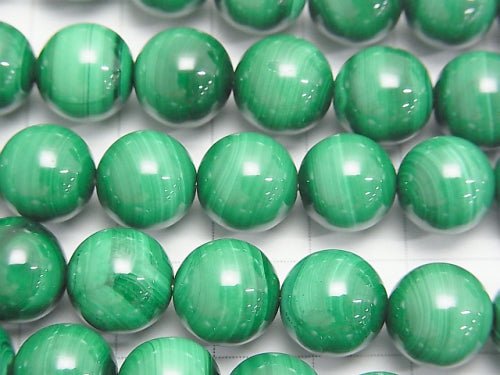 Malachite AA++ Round 10mm half or 1strand beads (aprx.15inch/37cm)