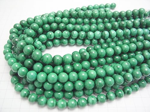 Malachite AA++ Round 10mm half or 1strand beads (aprx.15inch/37cm)