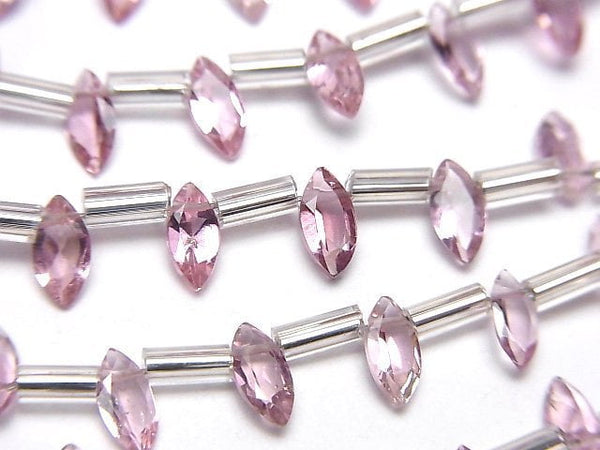 [Video]High Quality Pink Tourmaline AAA Marquise Faceted 6x3mm 1strand (8pcs)