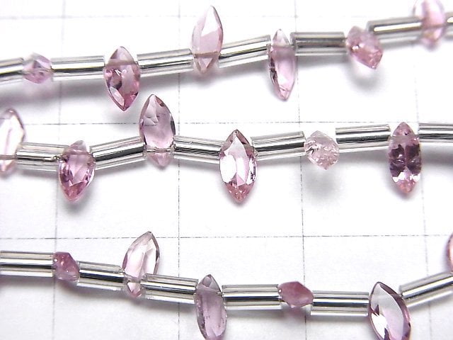 [Video]High Quality Pink Tourmaline AAA Marquise Faceted 6x3mm 1strand (8pcs)