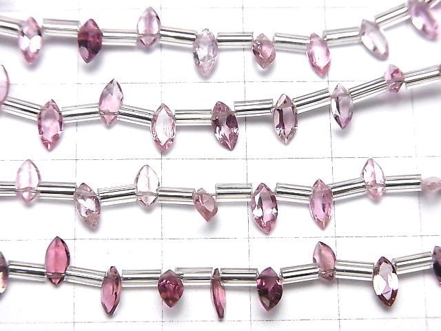 [Video]High Quality Pink Tourmaline AAA Marquise Faceted 6x3mm 1strand (8pcs)