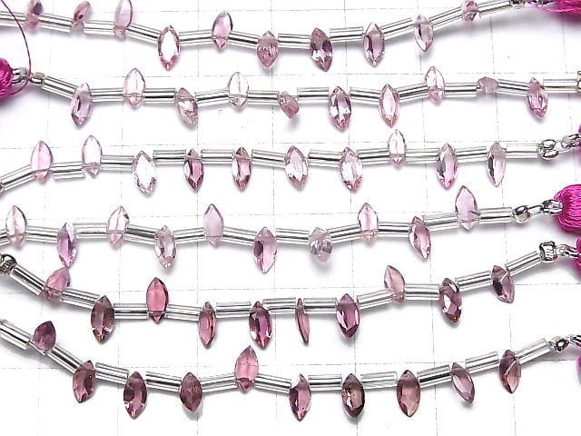 [Video]High Quality Pink Tourmaline AAA Marquise Faceted 6x3mm 1strand (8pcs)