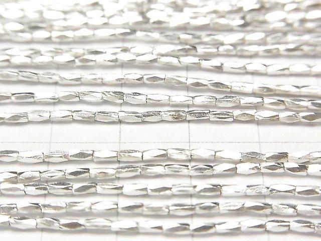 Karen Silver Faceted Nugget Beads 3.5 x 1.3 x 1.3 mm 1/8 or 1 strand beads (approx. 27 inches/68 cm)