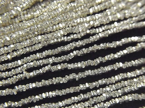 Karen Silver Chips (Discs) 1.5x1.5x1mm 1/8" or 1-strand beads (approx. 26 inches/66 cm)