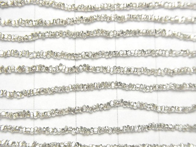 Karen Silver Chips (Discs) 1.5 x 1.5 x 1 mm, 1/8 or 1 strand beads (approx. 26 inches/66 cm)