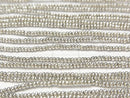 Karen Silver Rondelle 1.5x1.5x1mm 1/8 or 1 strand beads (approx. 26 inches/66 cm)