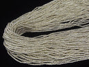 Karen Silver Rondelle 1.5x1.5x1mm 1/8 or 1 strand beads (approx. 26 inches/66 cm)